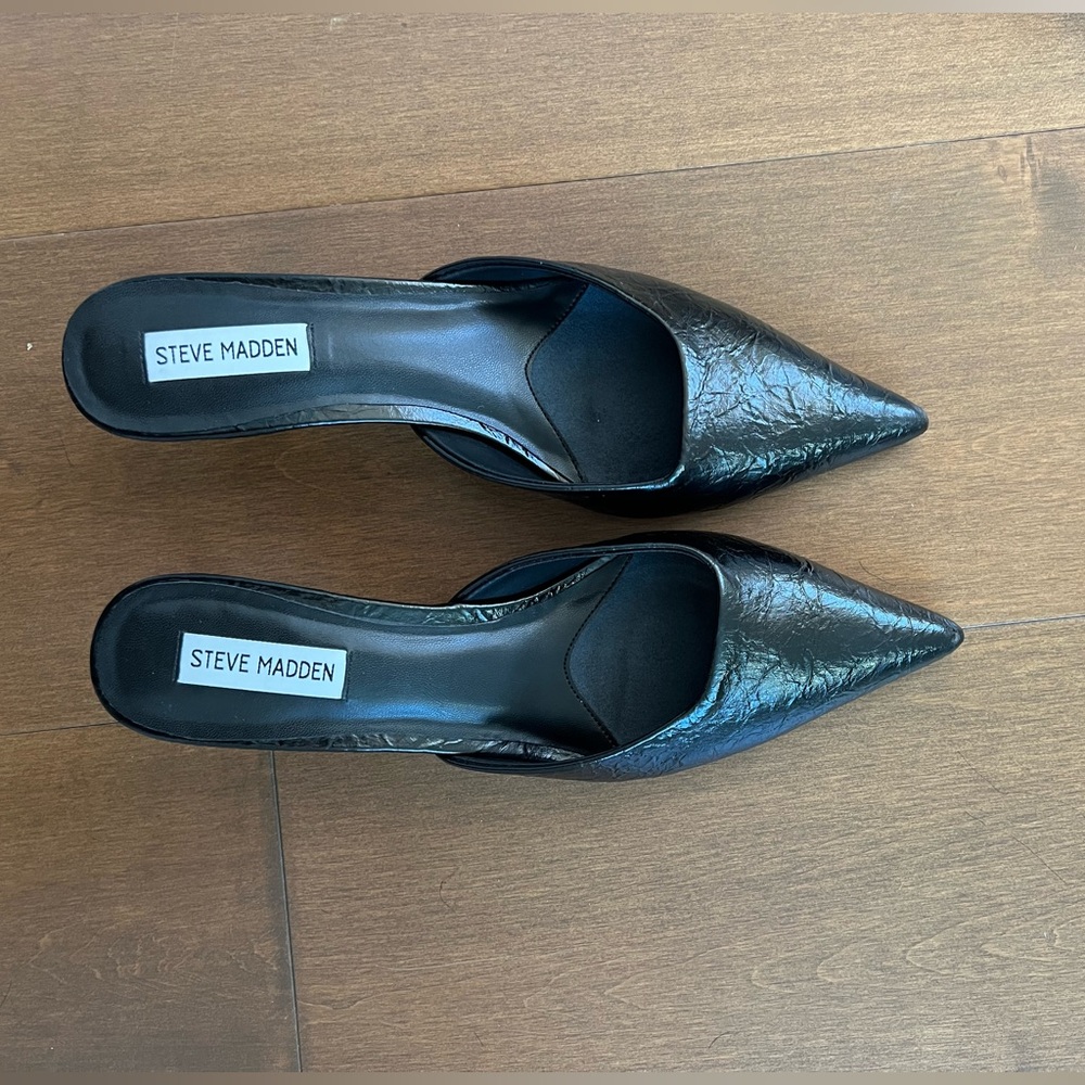 Steve Madden slip on kitten heels